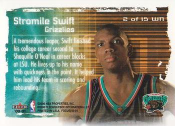 2000-01 Fleer Focus - Welcome to the NBA #2 WN Stromile Swift Back