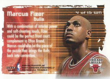 2000-01 Fleer Focus - Welcome to the NBA #4 WN Marcus Fizer Back