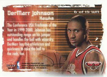 2000-01 Fleer Focus - Welcome to the NBA #6 WN DerMarr Johnson Back