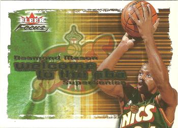 2000-01 Fleer Focus - Welcome to the NBA #15 WN Desmond Mason Front