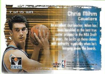 2000-01 Fleer Focus - Welcome to the NBA VIP #7 WN Chris Mihm Back