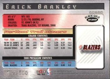 2000-01 Fleer Futures - Black Gold #239 Erick Barkley Back