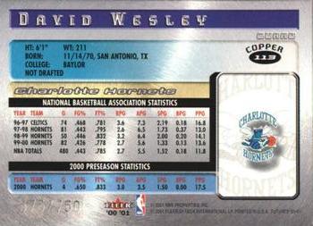 2000-01 Fleer Futures - Copper #113 David Wesley Back