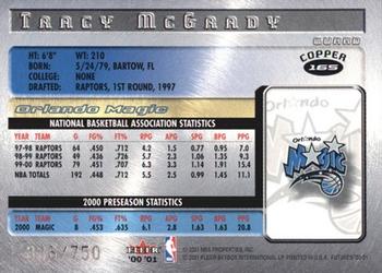 2000-01 Fleer Futures - Copper #165 Tracy McGrady Back