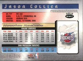 2000-01 Fleer Futures - Gold #237 Jason Collier Back