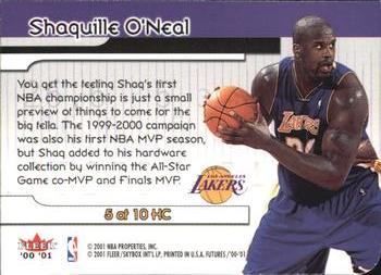 2000-01 Fleer Futures - Hot Commodities #5 HC Shaquille O'Neal Back