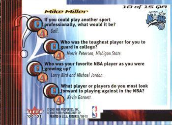 2000-01 Fleer Futures - Question Air #10 QA Mike Miller Back