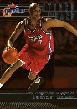2000-01 Fleer Game Time - Attack the Rack #2 AR Lamar Odom Front