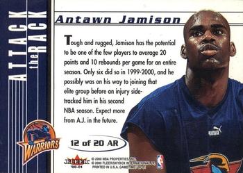 2000-01 Fleer Game Time - Attack the Rack #12 AR Antawn Jamison Back