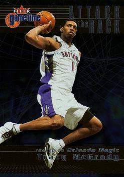 2000-01 Fleer Game Time - Attack the Rack #18 AR Tracy McGrady Front