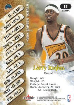 2000-01 Fleer Game Time - Extra #11 Larry Hughes Back