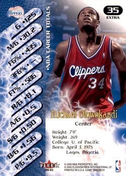 2000-01 Fleer Game Time - Extra #35 Michael Olowokandi Back
