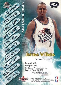 2000-01 Fleer Game Time - Extra #45 Jerome Williams Back