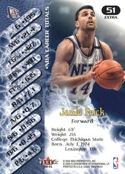 2000-01 Fleer Game Time - Extra #51 Jamie Feick Back
