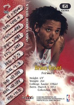 2000-01 Fleer Game Time - Extra #61 Brian Grant Back