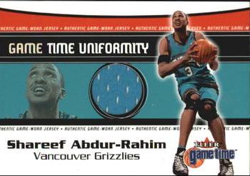 2000-01 Fleer Game Time - Uniformity #NNO Shareef Abdur-Rahim Front