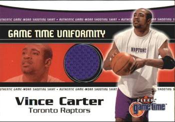 2000-01 Fleer Game Time - Uniformity #NNO Vince Carter Front