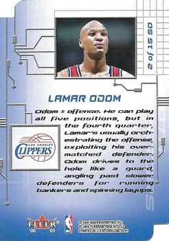 2000-01 Fleer Genuine - Smooth Operators #2 SO Lamar Odom Back