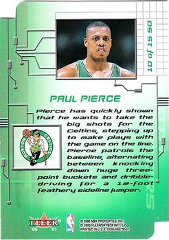 2000-01 Fleer Genuine - Smooth Operators #10 SO Paul Pierce Back