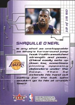 2000-01 Fleer Genuine - Smooth Operators #12 SO Shaquille O'Neal Back