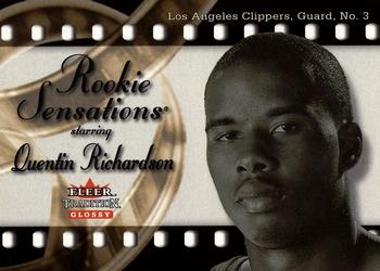 2000-01 Fleer Tradition Glossy - Rookie Sensations #20 RS Quentin Richardson Front