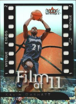 2000-01 Fleer Mystique - Film at Eleven #4 FE Kevin Garnett Front