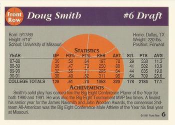 1991 Front Row Top 10 Draft Picks #6 Doug Smith Back