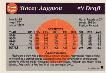 1991 Front Row Top 10 Draft Picks #9 Stacey Augmon Back