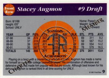 1991 Front Row Top 10 Draft Picks - Charter Member #9 Stacey Augmon Back