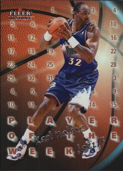 2000-01 Fleer Mystique - Player of the Week #13 PW Karl Malone Front