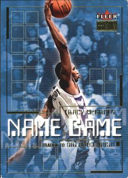 2000-01 Fleer Premium - Name Game #14 NG Tracy McGrady Front