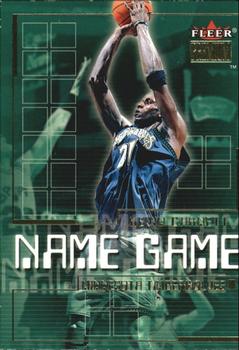 2000-01 Fleer Premium - Name Game #15 NG Kevin Garnett Front