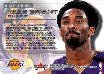 2000-01 Fleer Premium - Skilled Artists #8 SA Kobe Bryant Back