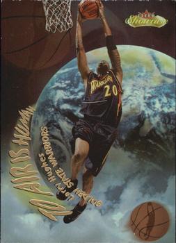 2000-01 Fleer Showcase - To Air is Human #6 TA Larry Hughes Front