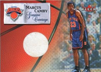 2000-01 Hoops Hot Prospects - Fleer Genuine Coverage #NNO Marcus Camby Front