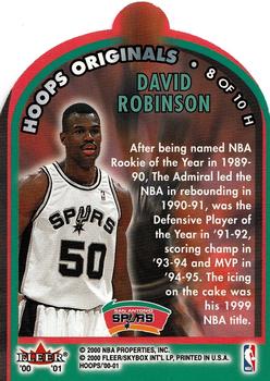 2000-01 Hoops Hot Prospects - Originals #8 H David Robinson Back