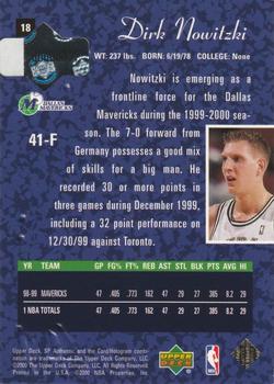 2000-01 SP Authentic - BuyBack #18 Dirk Nowitzki Back