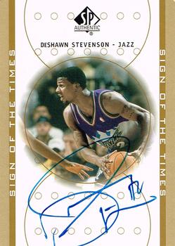 2000-01 SP Authentic - Sign of the Times #DS DeShawn Stevenson Front