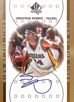 2000-01 SP Authentic - Sign of the Times #JB Jonathan Bender Front