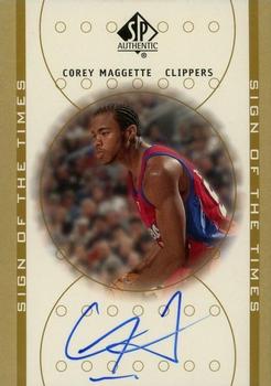 2000-01 SP Authentic - Sign of the Times #MA Corey Maggette Front