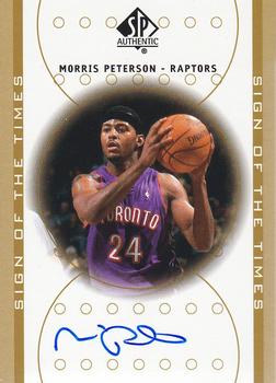 2000-01 SP Authentic - Sign of the Times #MP2 Morris Peterson Front