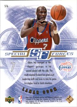 2000-01 SP Authentic - Special Forces #SF6 Lamar Odom Back