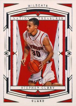 2020 National Treasures Collegiate #1 Stephen Curry Front