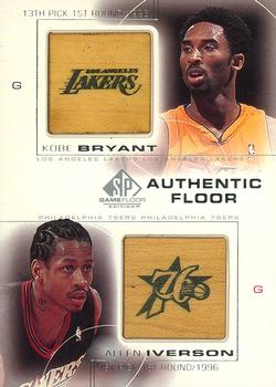 2000-01 SP Game Floor - Authentic Floor Combos #C13 Kobe Bryant / Allen Iverson Front