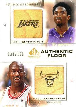2000-01 SP Game Floor - Authentic Floor Combos Gold #C24 Kobe Bryant / Michael Jordan Front