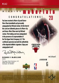 2000-01 SPx - Winning Materials #MJA2 Michael Jordan Back