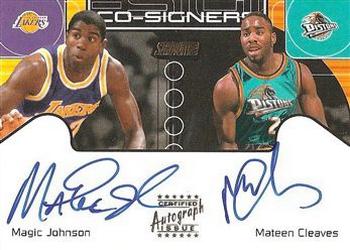 2000-01 Stadium Club - Co-Signers #CS2 Magic Johnson / Mateen Cleaves Front