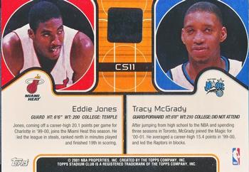 2000-01 Stadium Club - Co-Signers #CS11 Tracy McGrady / Eddie Jones Back