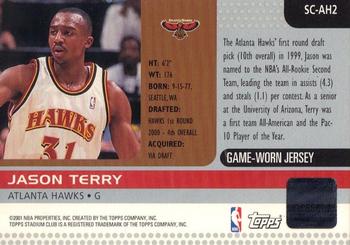 2000-01 Stadium Club - Game Jerseys #SC-AH2 Jason Terry Back