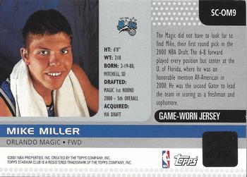 2000-01 Stadium Club - Game Jerseys #SC-OM9 Mike Miller Back